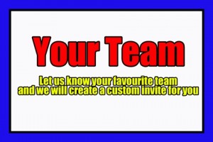 your team personalised birthday party invitation