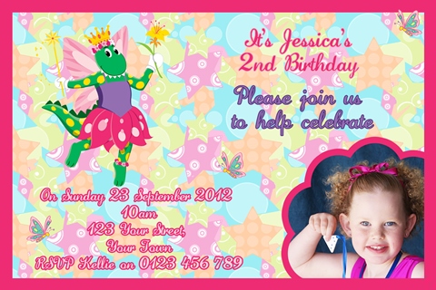 Dorothy the Dinosaur birthday party invite