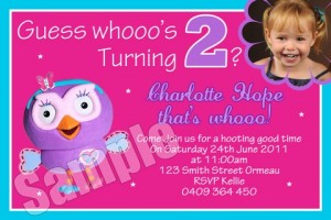 giggle and hoot personalised photo birthday party invitations