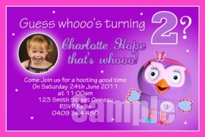 giggle and hoot personalised photo birthday party invitations