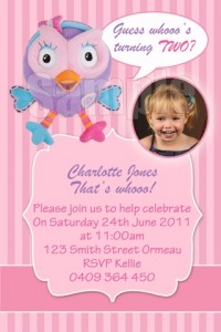 giggle and hoot personalised photo birthday party invitations