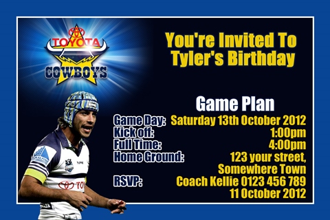 Johnathan Thurston North Queensland Cowboys invitation