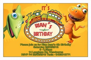 dinosaur train birthday party invitations