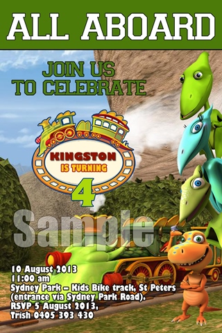 Dinosaur train invite