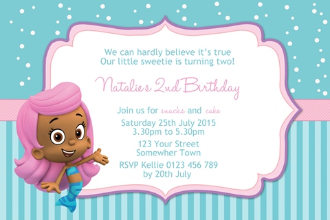 Bubble Guppies invitation