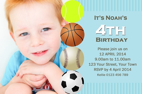 Sports party invitation