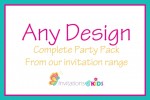 Party pack invitation decorations party favours