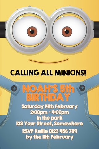 Minions invitation