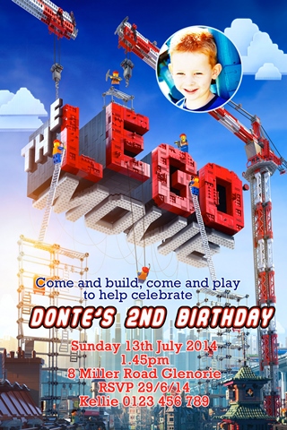 lego movie invitation