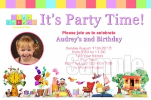 personalised Play school birthday party invites