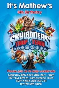 Skylander trap team invitation