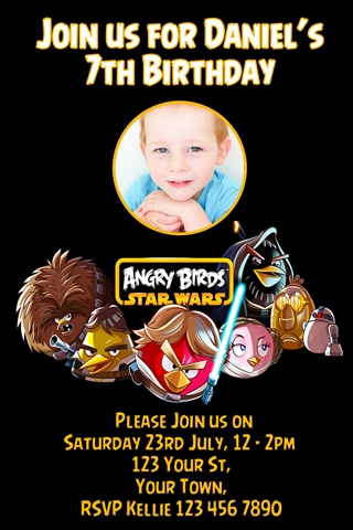 Angry birds party invitations