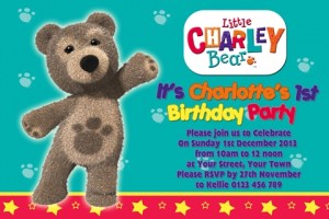 Little Charlie Bear invitation