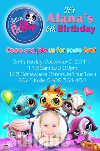 Littlest Pet Shop invitation