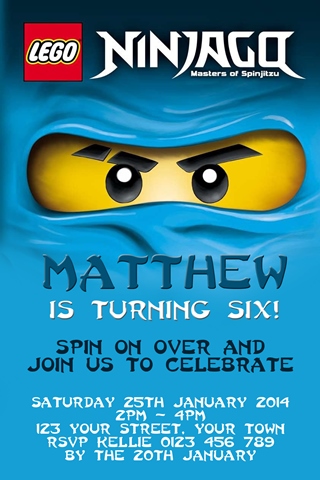 Ninjago store the invitation