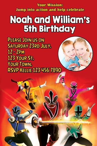 Power Rangers invites