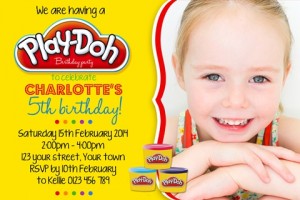 Play doh invitation with photo