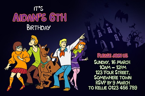 Scooby doo invitation