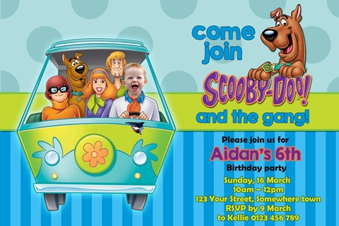 scooby doo birthday invitation wording