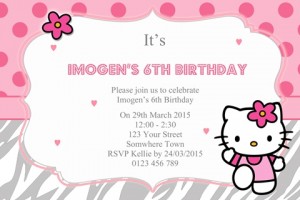 Pink Hello Kitty Invitation