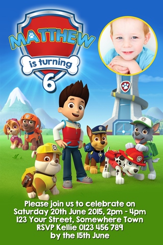 Paw Patrol 1 with photo