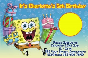 Spongebob squarepants birthday invite