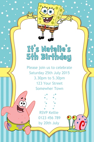 Spongebob invitation 3