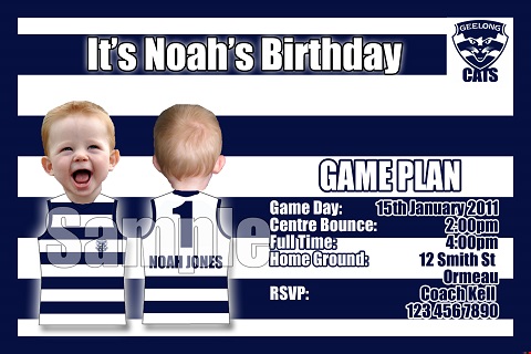 Geelong AFL personalised invitation