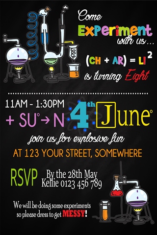 Chemistry science invitation