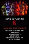 FNAF five nights at Freddy's birthday party invite invitation