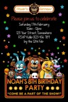 FNAF five nights at Freddy's birthday party invite invitation