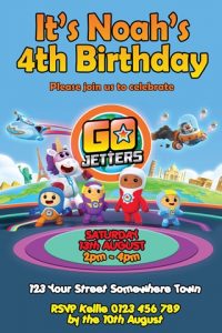 go jetters party invitation