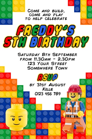 Lego invitations deals