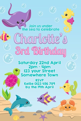 under the sea invitation