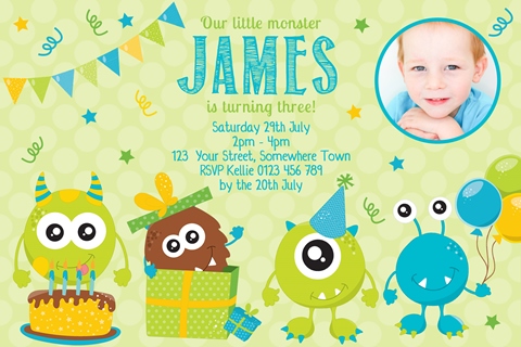 monster birthday invitation