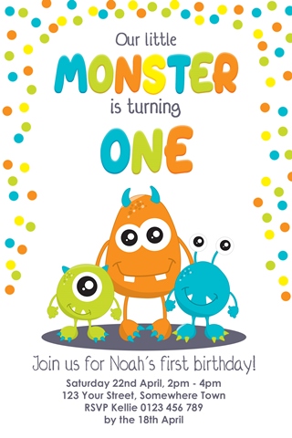 monster birthday invitation
