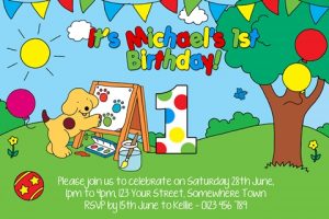 spot the dog eric hill birthday invitation