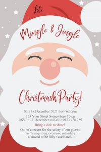 personalised santa Christmas invitation invite